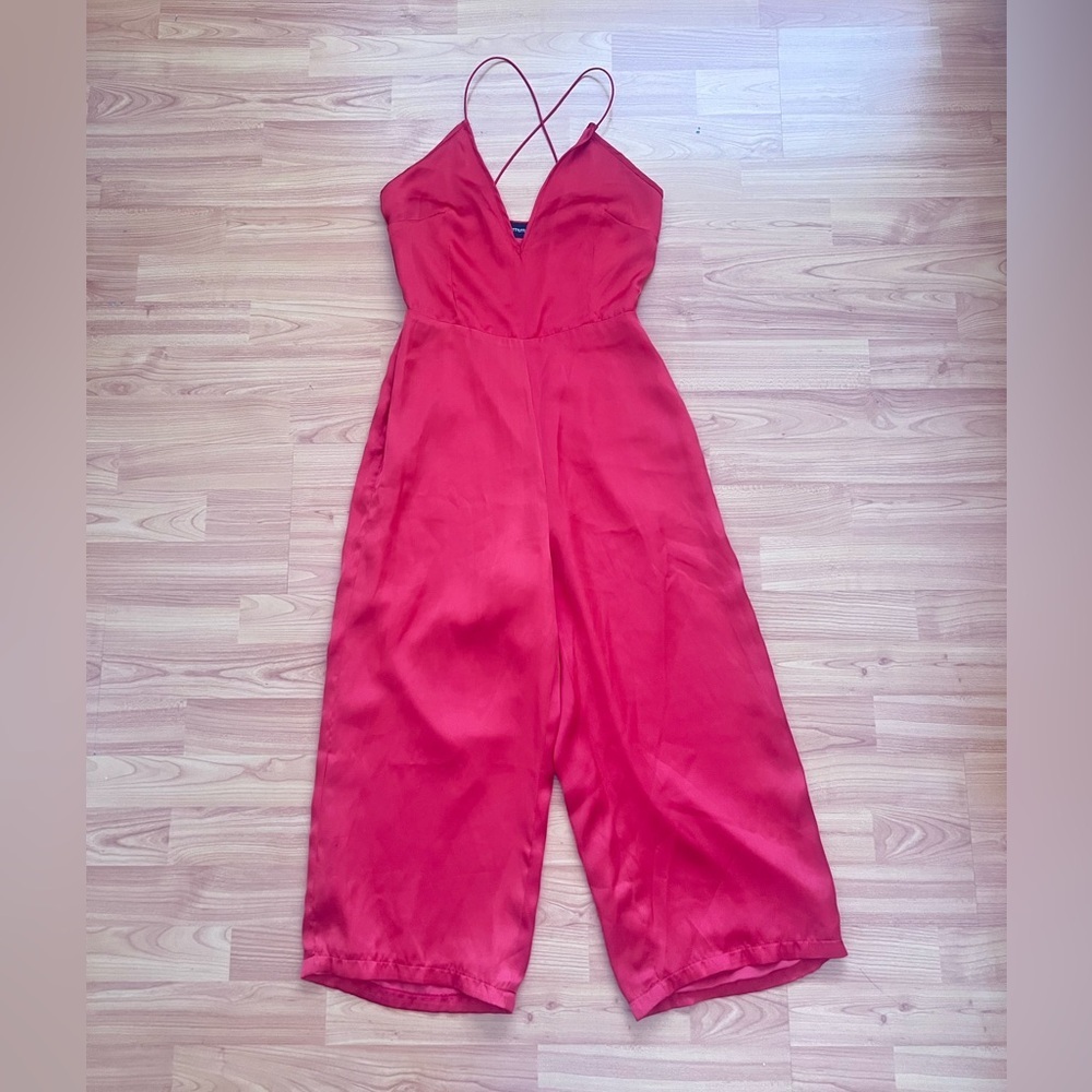 PrettyLittleThing Satin Wide Leg Jumpsuit